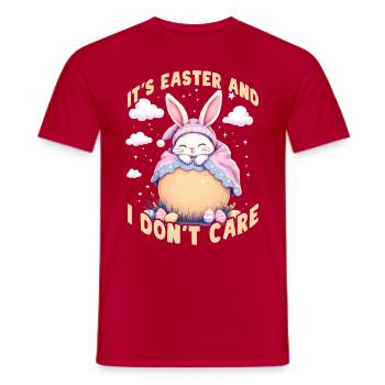 It's Easter and I don't care - Men's T-Shirt - red - Front - AI Model Male 178 dark (178cm)