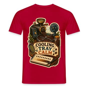 COOLING TRAY CALM - Men's T-Shirt - red - Front - AI Model Male 178 dark (178cm)