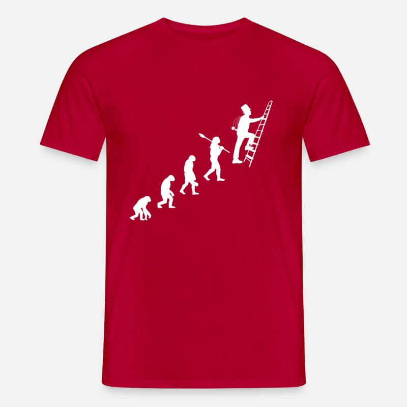 Schornsteinfeger Glück Evolution Geschenk - Männer T-Shirt - Rot