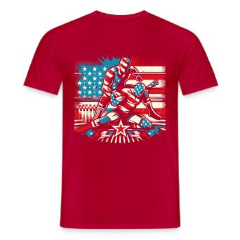 Wrestling - Men's T-Shirt - red - Front - AI Model Male 178 dark (178cm)