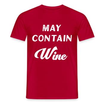 May Contain Wine - Männer T-Shirt - Rot - Vorne - AI Model Male 178 dark (178cm)