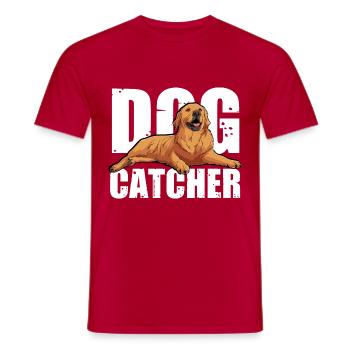 Dog Catcher Hund - Männer T-Shirt - Rot - Vorne - AI Model Male 178 dark (178cm)
