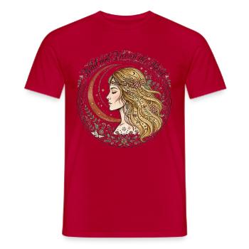 Wild And Free As The Moon Colorful Boho Moon Woman - Men's T-Shirt - red - Front - AI Model Male 178 dark (178cm)