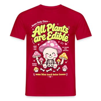 Alle Pflanzen sind essbare, biologische Gärtnerungen - Männer T-Shirt - Rot - Vorne - AI Model Male 178 dark (178cm)