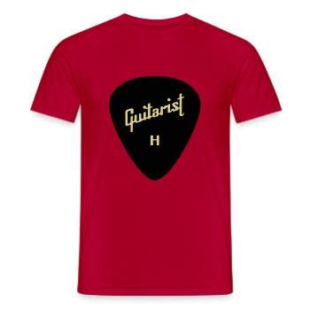 Guitarist - T-shirt homme - rouge - Devant - AI Model Male 178 dark (178cm)