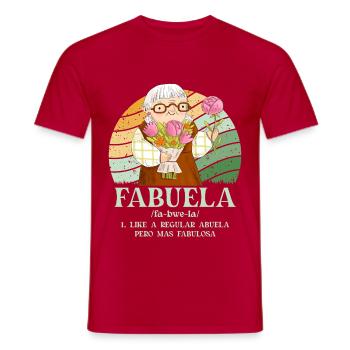 Fabuela - T-shirt homme - rouge - Devant - AI Model Male 178 dark (178cm)