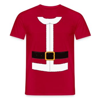 Lustiges Weihnachtsmann / Christmas Kostüm - Männer T-Shirt - Rot - Vorne - AI Model Male 178 dark (178cm)
