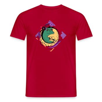 LoVe arround CatWorld - Männer T-Shirt - Rot - Vorne - AI Model Male 178 dark (178cm)