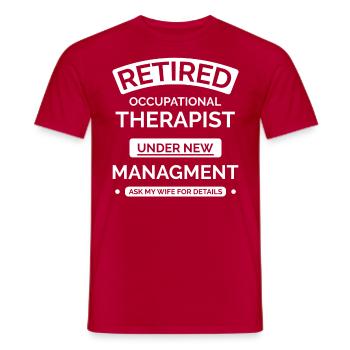Employment Retired therapist - Men's T-Shirt - red - Front - AI Model Male 178 dark (178cm)