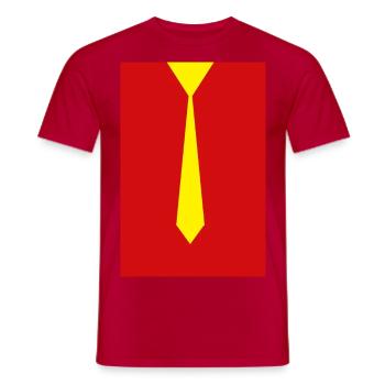 Krawattentshirt - Männer T-Shirt - Rot - Vorne - AI Model Male 178 dark (178cm)