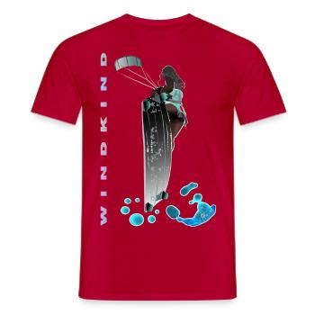 Kitesurfen - Männer T-Shirt - Rot - Vorne - AI Model Male 178 dark (178cm)