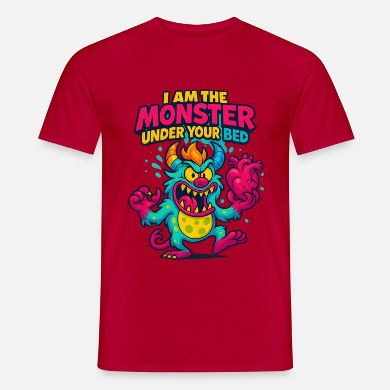 monster under your bed - Männer T-Shirt - Rot