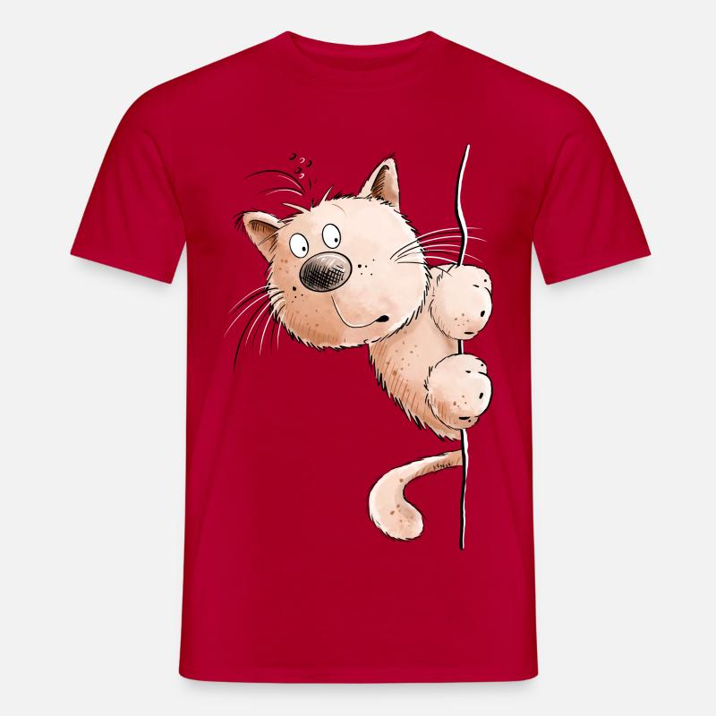 Rote Katze I Katzenfreunde Geschenk - Männer T-Shirt - Rot