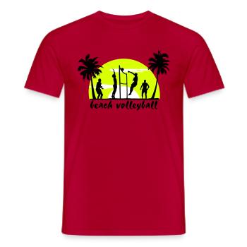 beach volleyball - Männer T-Shirt - Rot - Vorne - AI Model Male 178 dark (178cm)