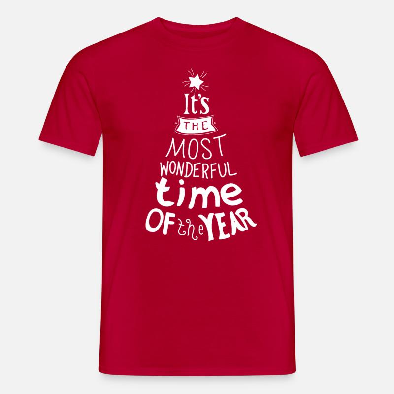 Weihnachtsbaum Christmas tree - wunderful time - Männer T-Shirt - Rot