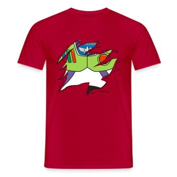 Ripped Space Ranger - Männer T-Shirt - Rot - Vorne - AI Model Male 178 dark (178cm)