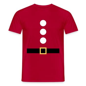 pere-noel - Mænd T-shirt - rød - Foran - AI Model Male 178 dark (178cm)