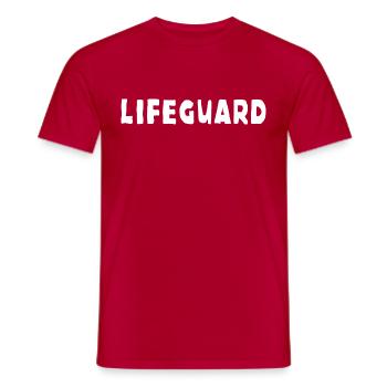 Lifeguard - Männer T-Shirt - Rot - Vorne - AI Model Male 178 dark (178cm)