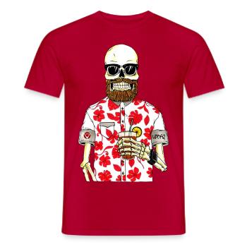 SCHELETRO - T-shirt homme - rouge - Devant - AI Model Male 178 dark (178cm)