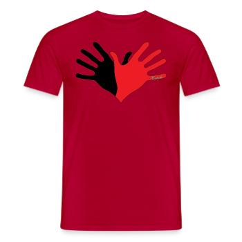 Duart Symbol Shqipe Zemra - Men's T-Shirt - red - Front - AI Model Male 178 dark (178cm)