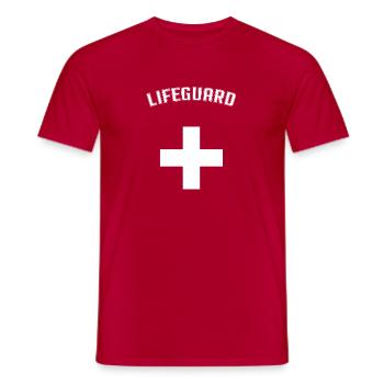 Lifeguard - Men's T-Shirt - red - Front - AI Model Male 178 dark (178cm)