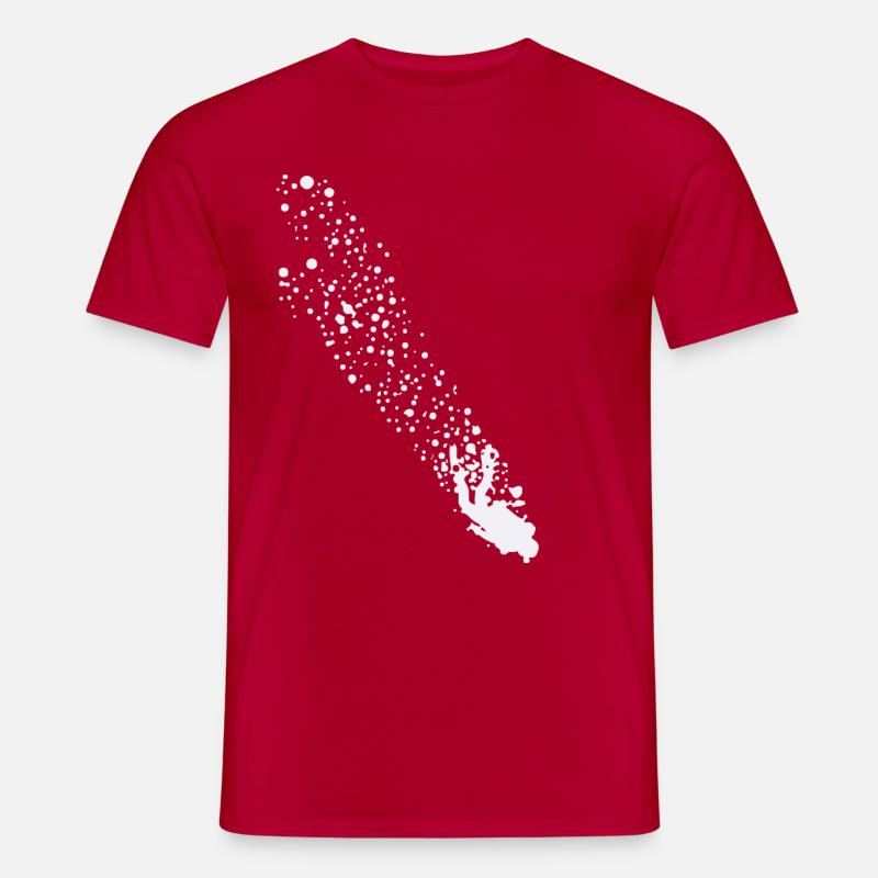 Drapeau de plongée instructeur de plongée instructeur de plongée - T-shirt homme - rouge
