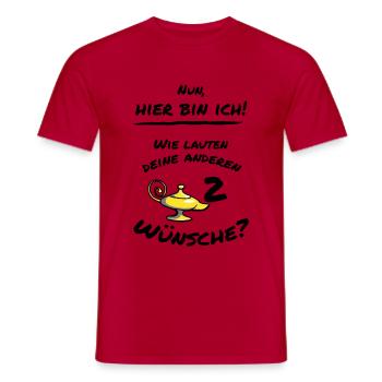 Magic Lamp 3 souhaite dire T-Shirt génie - T-shirt homme - rouge - Devant - AI Model Male 178 dark (178cm)