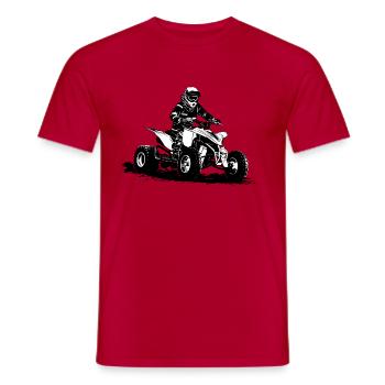 Quad Racing - ATV Racer - T-shirt homme - rouge - Devant - AI Model Male 178 dark (178cm)