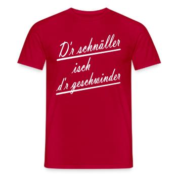 Mundart - Männer T-Shirt - Rot - Vorne - AI Model Male 178 dark (178cm)