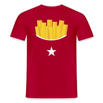 Pommes Kostüm Pommes Frites Verkleidung - Männer T-Shirt - Rot - Vorne - AI Model Male 178 dark (178cm)