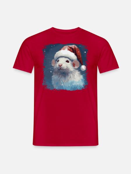 Cool Christmas Rat - Men's T-Shirt - red