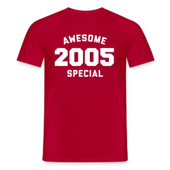 Funny Birthday Awesome Special 2005 - Männer T-Shirt - Rot - Vorne - AI Model Male 178 dark (178cm)