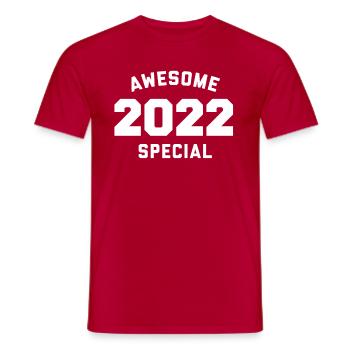 Funny Birthday Awesome Special 2022 - Men's T-Shirt - red - Front - AI Model Male 178 dark (178cm)