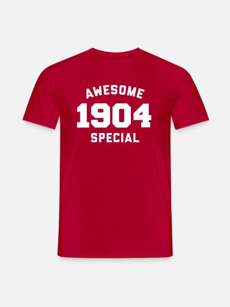 Funny Birthday Awesome Special 1904 - Men's T-Shirt - red