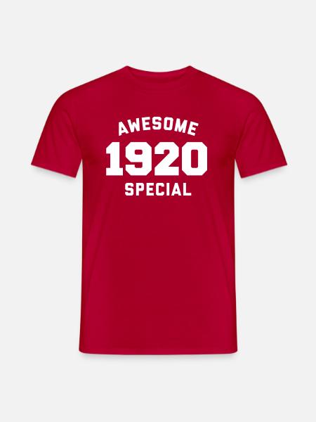 Funny Birthday Awesome Special 1920 - Men's T-Shirt - red