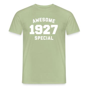 Lustiger Geburtstag Awesome Special 1927 - Männer T-Shirt - Sage - Vorne - AI Model Male 178 light (178cm)
