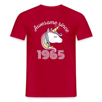 Funny Birthday Awesome seit 1965 - Männer T-Shirt - Rot - Vorne - AI Model Male 178 dark (178cm)