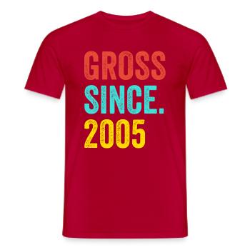 Lustiger Geburtstag brutto seit 2005 - Männer T-Shirt - Rot - Vorne - AI Model Male 178 dark (178cm)