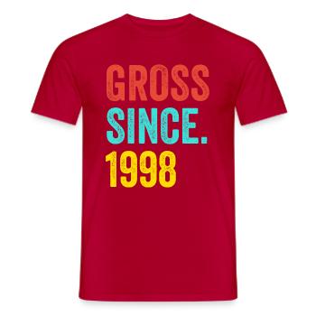 Funny Birthday Gross Since 1998 - Men's T-Shirt - red - Front - AI Model Male 178 dark (178cm)