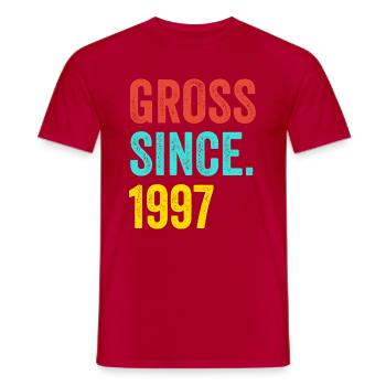 Funny Birthday Gross Since 1997 - Men's T-Shirt - red - Front - AI Model Male 178 dark (178cm)
