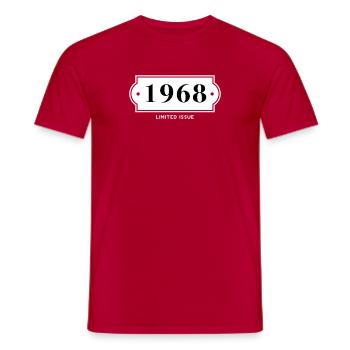 Drôle d’anniversaire numéro limité 1968 - T-shirt homme - rouge - Devant - AI Model Male 178 dark (178cm)