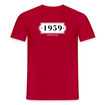 Funny Birthday Limited Ausgabe 1959 - Männer T-Shirt - Rot - Vorne - AI Model Male 178 dark (178cm)