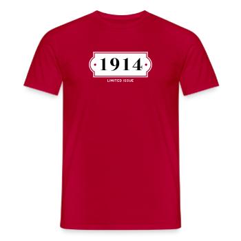 Funny Birthday Limited Ausgabe 1914 - Männer T-Shirt - Rot - Vorne - AI Model Male 178 dark (178cm)