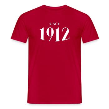 Lustiger Geburtstag seit 1912 - Männer T-Shirt - Rot - Vorne - AI Model Male 178 dark (178cm)
