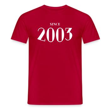 Lustiger Geburtstag seit 2003 - Männer T-Shirt - Rot - Vorne - AI Model Male 178 dark (178cm)