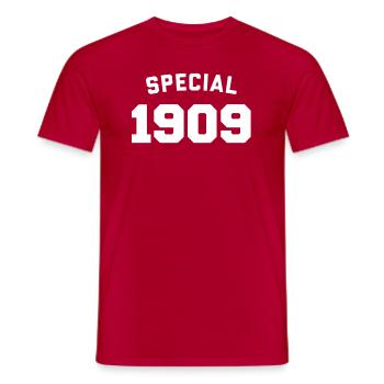 Lustiges Geburtstags-Special 1909 - Männer T-Shirt - Rot - Vorne - AI Model Male 178 dark (178cm)