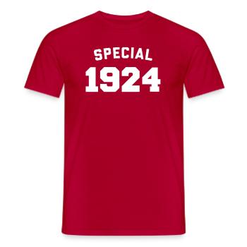 Lustiges Geburtstags-Special 1924 - Männer T-Shirt - Rot - Vorne - AI Model Male 178 dark (178cm)