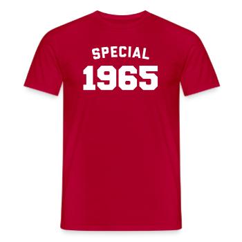 Lustiges Geburtstags-Special 1965 - Männer T-Shirt - Rot - Vorne - AI Model Male 178 dark (178cm)
