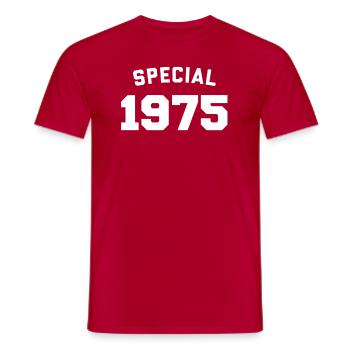 Lustiges Geburtstags-Special 1975 - Männer T-Shirt - Rot - Vorne - AI Model Male 178 dark (178cm)