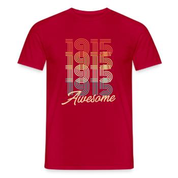Funny Birthday Awesome 1915 - Männer T-Shirt - Rot - Vorne - AI Model Male 178 dark (178cm)